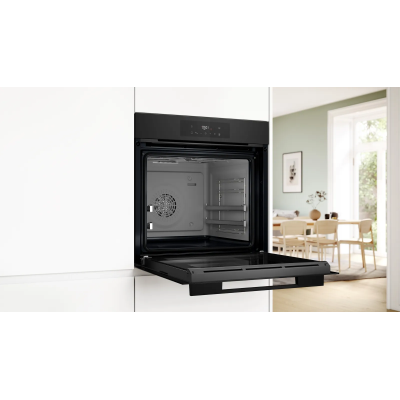 Духовой шкаф Bosch электрический, 76л, A, дисплей, конвекция, телескопические направляющие (2 уровня), черный