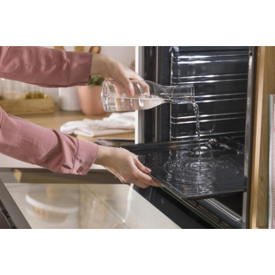 Духова шафа Gorenje електрична, 77л, A+, дисплей, ф-я без додавання жиру, чорний