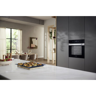 Духовой шкаф Miele H 2861 B Clean Steel электрический, 76л, A+, дисплей, конвекция, телескопические направляющие, черный