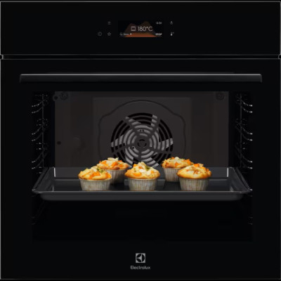 Духовой шкаф Electrolux электрический, 72л, A+, дисплей, конвекция, телескопические направляющие, черный