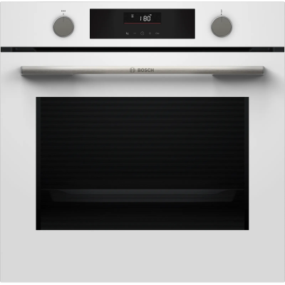 Духовой шкаф Bosch электрический, 76л, A, дисплей, конвекция, телескопические направляющие, белый
