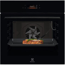 Духовой шкаф Electrolux электрический, 72л, A+, пар, дисплей, конвекция, телескопические направляющие, черный