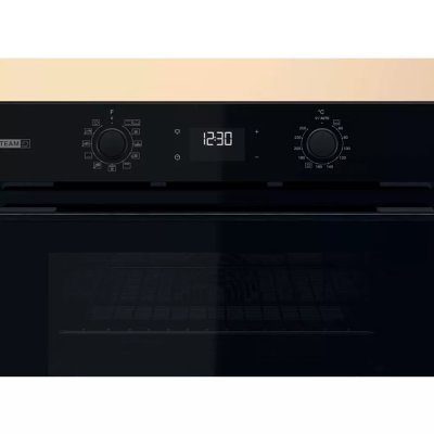 Духова шафа Whirlpool електрична, 71л, A+, дисплей, конвекція, телескопічні напрямні, пара, чорний