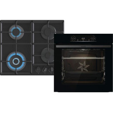Комплект Gorenje (духовка электрическая BO6735E05B + поверхность газовая на стекле GTW641EB), 743549, черный