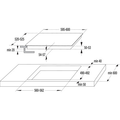 Комплект Gorenje (духовка + поверхня склокераміка BO6737E02X-нерж+ECT41SC-чорна), 738881