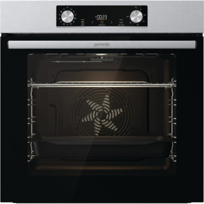 Комплект Gorenje (духовка + поверхня склокераміка BO6737E02X-нерж+ECT41SC-чорна), 738881