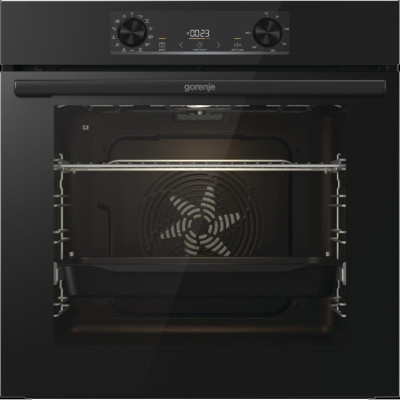 Духова шафа Gorenje електрична, 77л, A+, дисплей, IconLed, піроліз, готовий. на різних рівнях, чорний