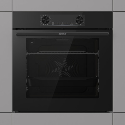 Духова шафа Gorenje електрична, 77л, A+, дисплей, IconLed, піроліз, готовий. на різних рівнях, чорний