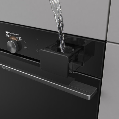 Духовой шкаф Gorenje электрический, 77л, A+, Wi-Fi, пароварка, дисплей, конвекция, готов. на разных уровнях, черный