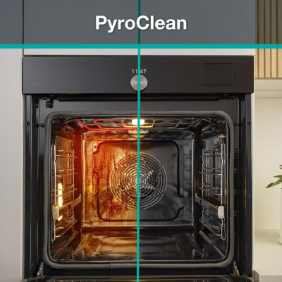 Духовой шкаф Gorenje электрический, 77л, A+, Wi-Fi, пароварка, дисплей, конвекция, готов. на разных уровнях, черный