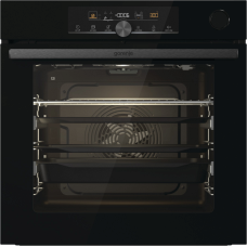 Духова шафа Gorenje електрична, 77л, A+, пара, дисплей, чорний