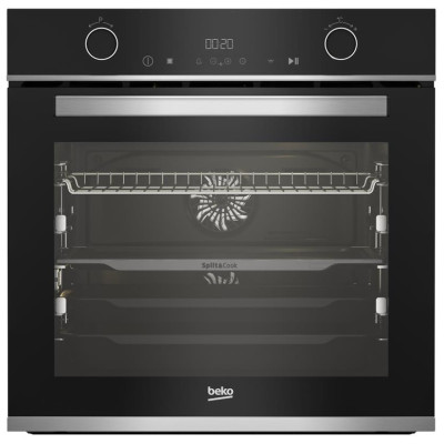 Духовой шкаф Beko электрический, 72л, A+, дисплей, конвекция, пара, 2 блюда, телескопические направляющие