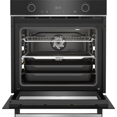Духовой шкаф Beko электрический, 72л, A+, дисплей, конвекция, пара, 2 блюда, телескопические направляющие