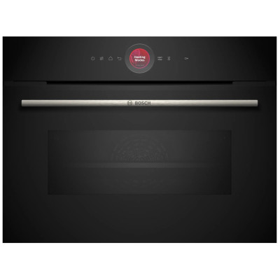 Духова шафа Bosch електрична компактна, 45л, A, дисплей, конвекція, ф-ція мікрохвиль, чорний