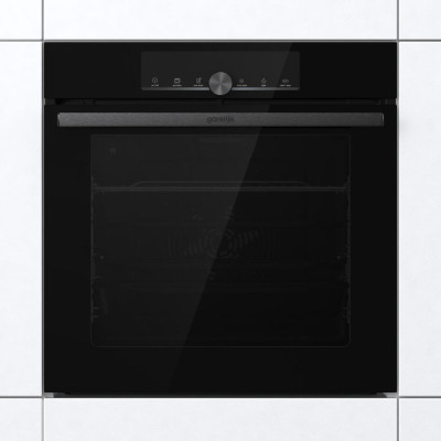 Шафа Gorenje духова електрична, 77л, дисплей, піроліз, A+, чорний