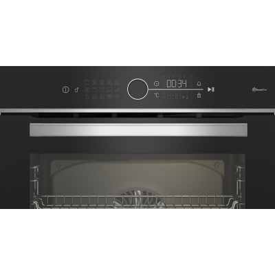 Духовой шкаф Beko электрический, 72л, A+, дисплей, конвекция, телескопические направляющие, пара, нерж.