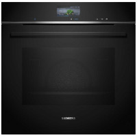 Духовой шкаф Siemens электрический, 71л, A+, пар, дисплей, конвекция, черный