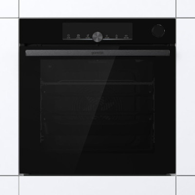 Духова шафа Gorenje електрична, 77л, A+, пара, дисплей, 300°C, Wi-Fi, чорний