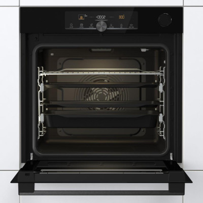 Духова шафа Gorenje електрична, 77л, A+, пара, дисплей, 300°C, Wi-Fi, чорний