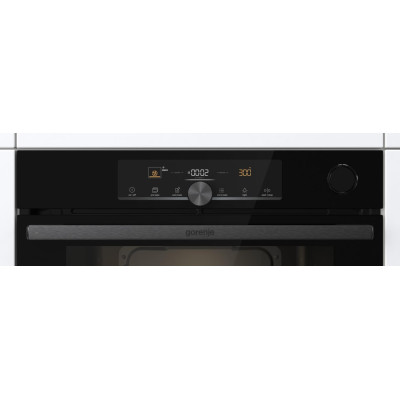 Духова шафа Gorenje електрична, 77л, A+, пара, дисплей, 300°C, Wi-Fi, чорний