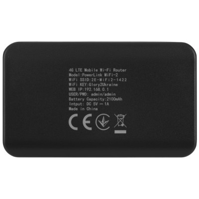 2E PowerLink (MiFi-2) LTE Wi-Fi4 1xType-C 1xCRC9 2100мА•год Мобільний маршрутизатор
