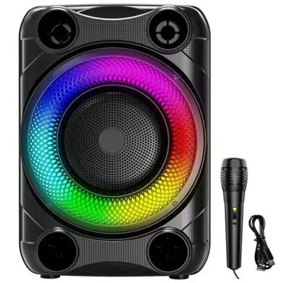 Беспроводная караоке колонка с микрофоном и RGB-подсветкой ZQS8148