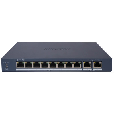 Hikvision DS-3E1510P-EIV2 POE Коммутатор 8 портов управляемый