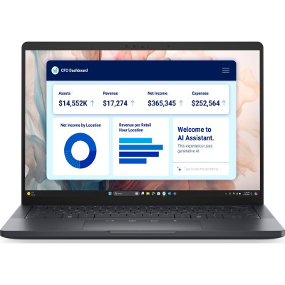 Ноутбук Dell Pro 13 Premium 13.3" QHD+ Touch, Intel U7 268V, 32GB, F512GB, UMA, Win11P, черный