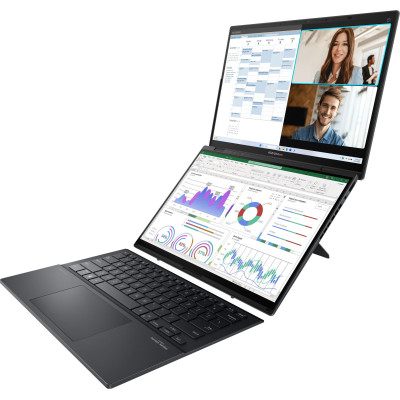 ASUS Zenbook DUO UX8406CA-QL214X 14" FHD OLED, Intel Ultra 7 255H, 32GB, F2TB, UMA, Win11P, Серый
