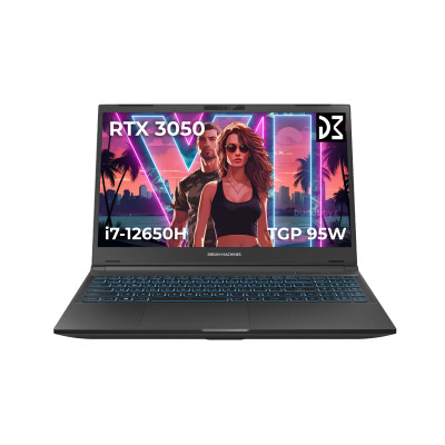 Ноутбук Dream Machines RG3050-15 15.6FHD IPS, Intel i7-12650H, 32GB, F1TB, NVD3050-4, DOS, черный