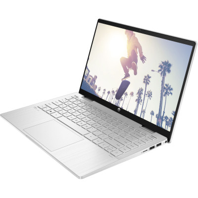 Ноутбук HP Pavilion x360 14-ek2007ru 14" FHD IPS Touch, Intel 3-100U, 8GB, F512GB, UMA, DOS, серебристый