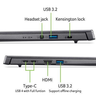 Ноутбук Acer Aspire 14 A14-52MT 14" WUXGA IPS Touch, Intel U7-258V, 32GB, F1TB, UMA, Win11, серый