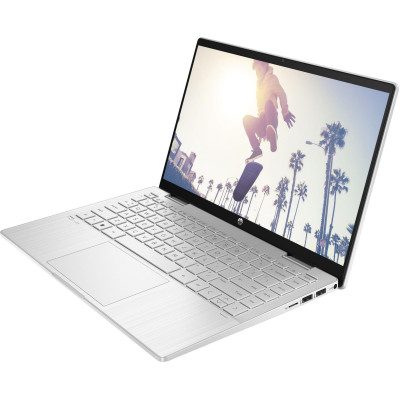 Ноутбук HP Pavilion x360 14-ek2005ru 14" FHD IPS Touch, Intel 5-120U, 16GB, F512GB, UMA, DOS, серебристый