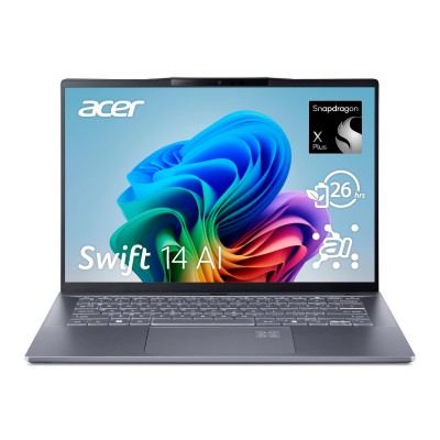 Ноутбук Acer Swift 14 AI SF14-11 14.5" WQXGA IPS, Quallcomm X1P-64-100, 16GB, F1TB, UMA, Win11, серый