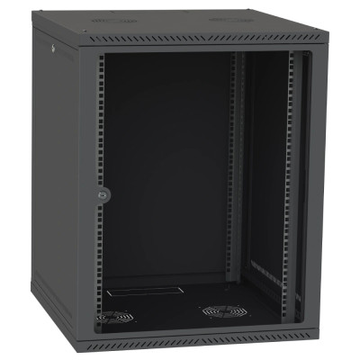 IPCOM СН-15U 600х450 стекло RAL9005 Шкаф серверный
