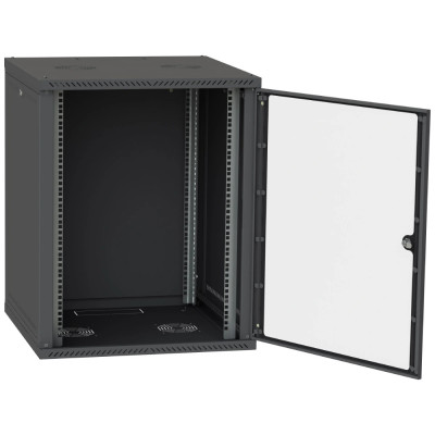 IPCOM СН-15U 600х450 стекло RAL9005 Шкаф серверный