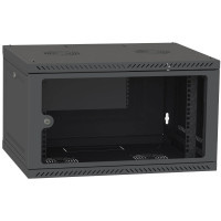 IPCOM CH-6U 600x350 скло RAL9005 Шафа серверна