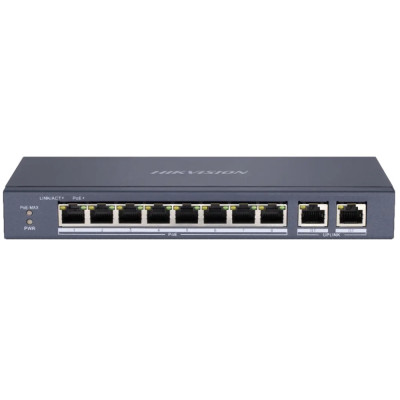 Hikvision DS-3E0310P-E/M(B) PoE Коммутатор 8 портов неуправляемый