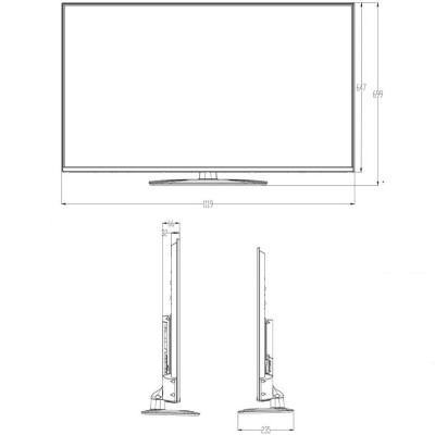 TV 50 AIWA QLED-850UHD-SLIM UHD/QLED/T2/Android 11/2 x10W/Dolby Digital/HDMI/Wi-Fi/200x200 M6/Black