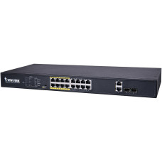 Коммутатор VIVOTEK AW-FGT-180D-250, Unmanaged 16xFE PoE + 2xGE Combo Switch