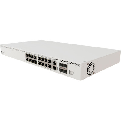 Комутатор Mikrotik CRS320-8P-8B-4S+RM 17х10/100/1000 Мбіт/с, 8x802.3bt PoE-out, 4x10G SFP+, ROS L5,