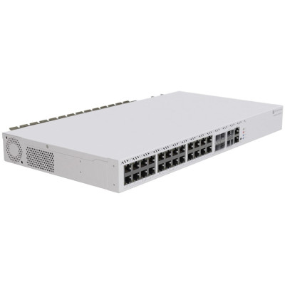 Комутатор Mikrotik CRS326-4C+20G+2Q+RM, 1x10/100, 20x2.5G, 4xCombo 10G Ethernet/SFP+, 2x40G QSFP+,