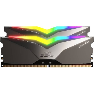 DDR5 64Gb 6200MHz (2*32Gb) OCPC PISTA RGB C40 Titan, Retail Kit DDR5 64Gb 6200MHz (2*32Gb) OCPC PISTA RGB C40 Titan, Retail Kit
