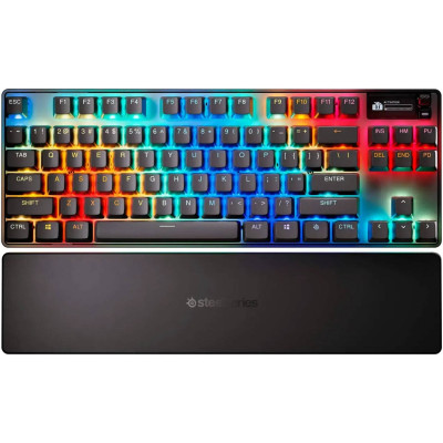 Клавіатура SteelSeries Apex Pro TKL Wireless Gen 3 RU HyperMagnetic OmniPoint 2.0 OLED RU Black (64871)