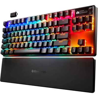 Клавіатура SteelSeries Apex Pro TKL Wireless Gen 3 RU HyperMagnetic OmniPoint 2.0 OLED RU Black (64871)