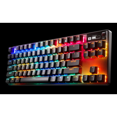 Клавіатура SteelSeries Apex Pro TKL Wireless Gen 3 RU HyperMagnetic OmniPoint 2.0 OLED RU Black (64871)