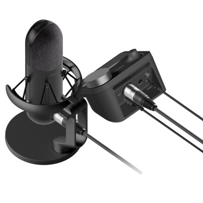 Ігровий стрим мікрофон SteelSeries Alias Pro RGB XLR Stream Mixer 1" Capsule