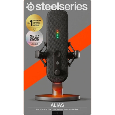 Ігровий стрим мікрофон SteelSeries Alias RGB USB 1" Capsule