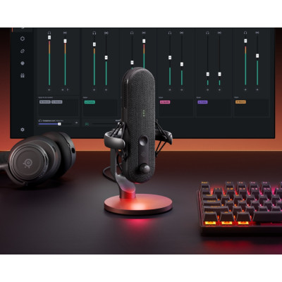 Ігровий стрим мікрофон SteelSeries Alias RGB USB 1" Capsule