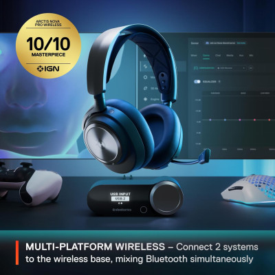 Ігрова гарнітура SteelSeries Arctis Nova Wireless P Black PC/PS/SW/MAC/MOB
